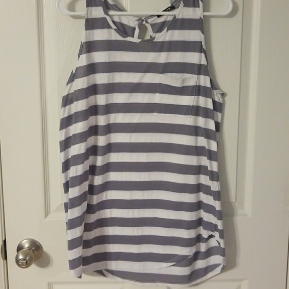 Papermoon Tops - Papermoon Blue&White Stripe Tank